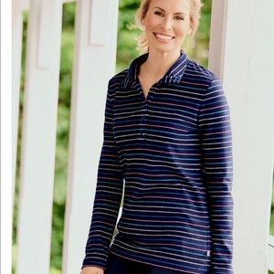 5 for $15 Talbots Long Sleeve Striped Cotton Top